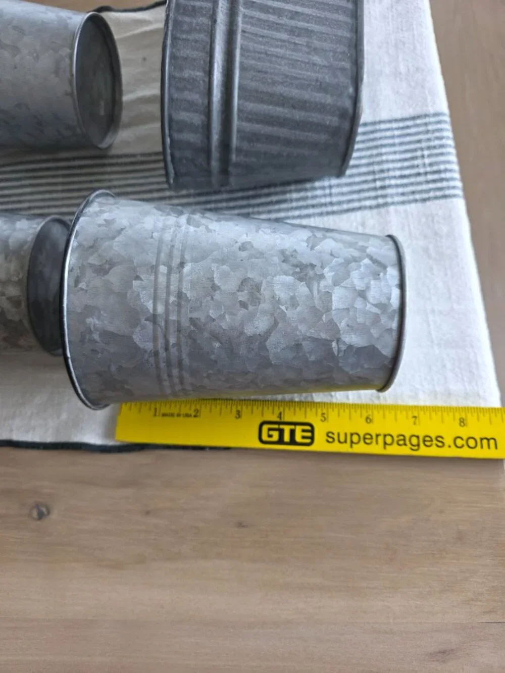 Galvanized Metal Decorative Containers